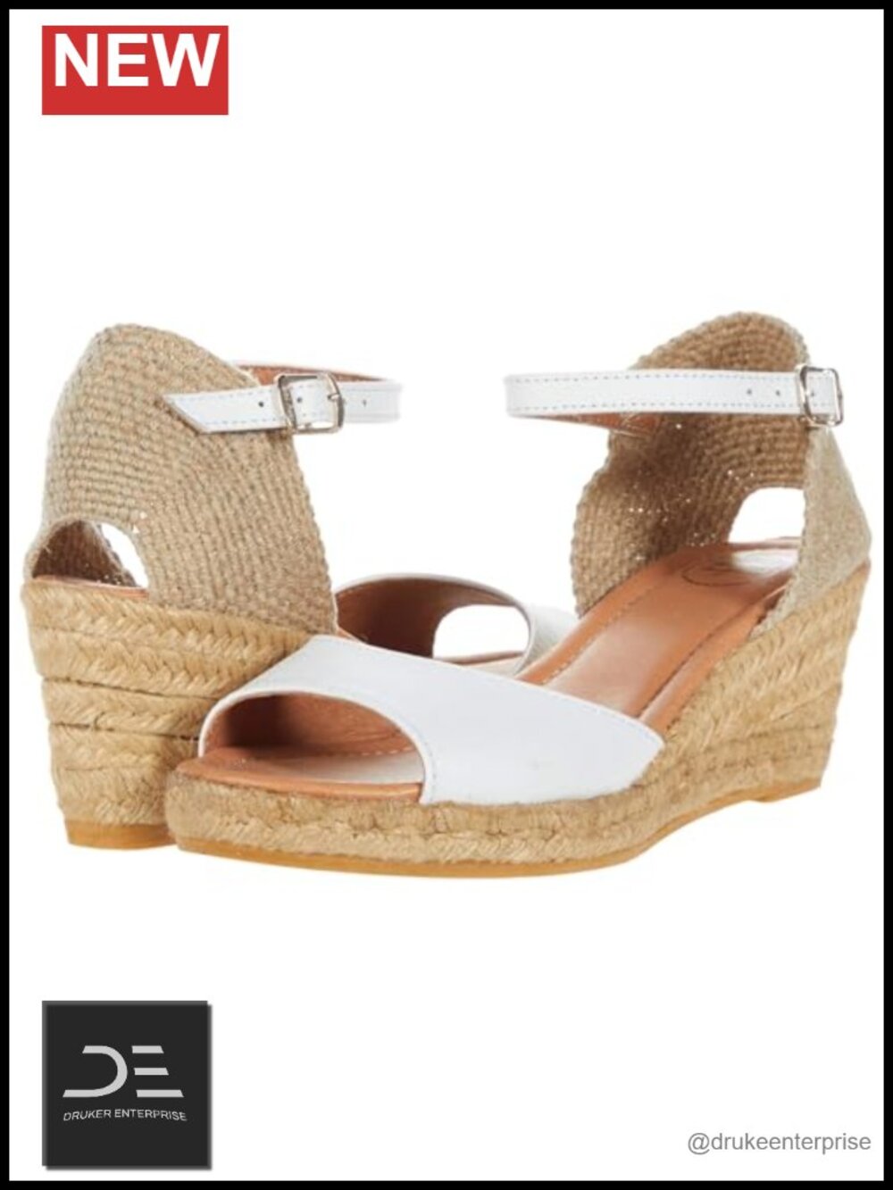 Espadrille Wedge Sandals Leather Jute Handcrafted Spain